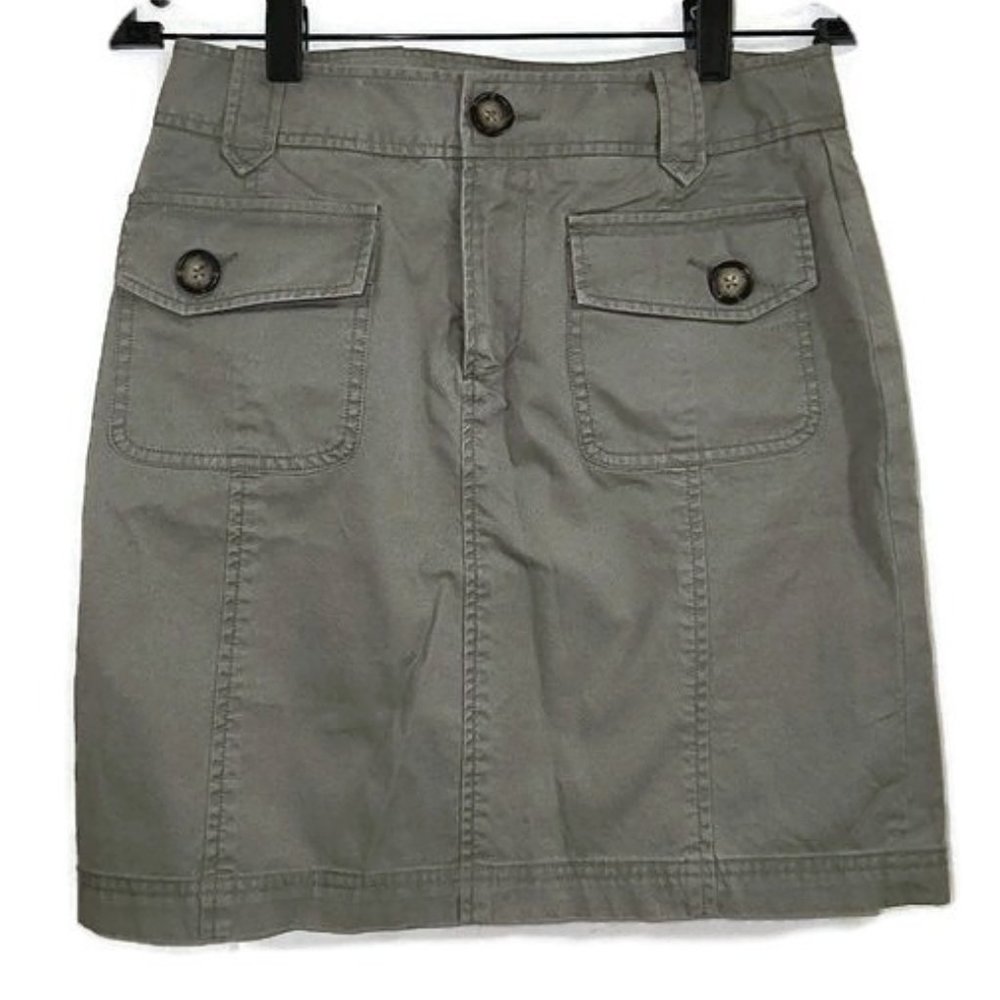 Banana Republic Green Cargo Pockets Mini Skirt